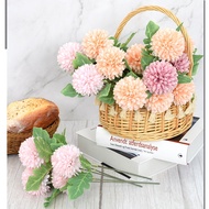 2 Heads Dandelion Artificial Flower hyacinth artificial flowers fake flowers bouquet flower Home Decor Artificial Dandelion Flower Silk Hyacinth Flowers for Wedding Party Office Decorations