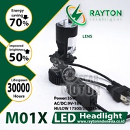 Lampu Utama Led RTD Mini Projector H4 Projie LENS Motor Mobil M01X NEW