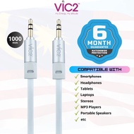 ROXENS VIC2 🇲🇾【 6 Months Guarantee】Clear Sound Stereo Hifi Audio Aux Cable 3.5mm VM123