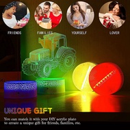 (TUQC) 2 Pack 3D Night LED Light Lamp Base + Remote Control + USB Cable 16 Colors Light Show Display