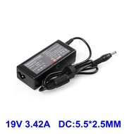 อะแดปเตอร์ AC Charger Laptop 19V 3.42A 65W สำหรับ C655ดาวเทียม Toshiba C660 L300 L450 L500 PA3714U-1ACA 1000 A200แหล่งจ่ายไฟ A205