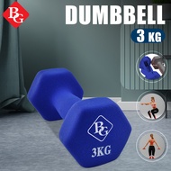 HTD Sport Dumbbell 3Kg Rubberized Neoprene Cast Iron Alat Olahraga Gym Q-304