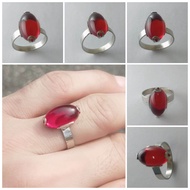 MERAH [Gem Rock Stone] Pomegranate Red Stone Ring