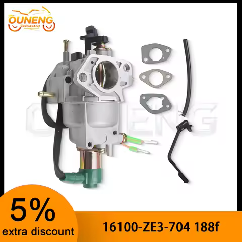 Carburetor with Solenoid For GX340 GX390 188F 190F 389-420cc 13hp 14hp 15hp 16hp Generator Engine 16