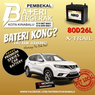 [ Installation Provided ] NIKO NS70L | 80D26L | Premium Series Free Maintenance Battery For Nissan X-Trail