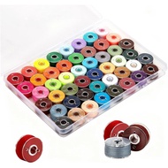 48 Pcs Benang Jahit Bobbin Pelbagai Warna Benang Sulaman Set Bobbin Pra-Berulir untuk Mesin Jahit Ba