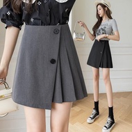 Short Skirt Pleated A-Line Female M-4XL Autumn Winter High Waist Small Suit Large Size jk H331-A.650