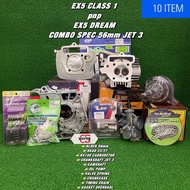 COMBO EX5 CLASS1 56MM JET 3MM BLOCK EX5 CLASS1 56MM LEO HEAD EX5 DREAM 23 27 CRANKSHAFT CAMSHAFT RX1