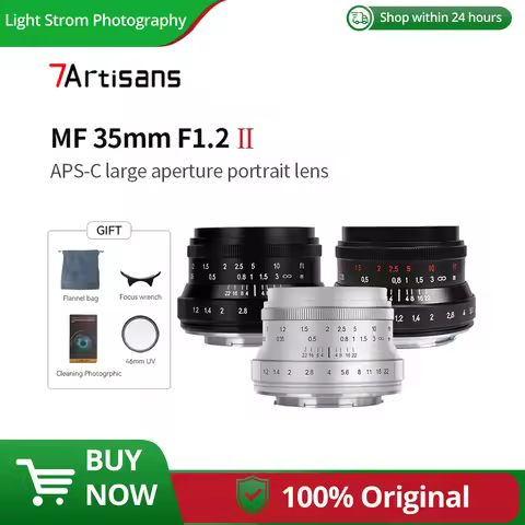 7artisans 35mm F1.2 Mark II APS-C Large aperture Prime Lens For Olympus&Panasonic M4/3 GH1 Sony E ZV