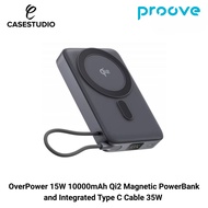 PROOVE OverPower 15W 10000mAh Qi2 Magnetic PowerBank and Integrated Type C Cable 35W Fast Charging P
