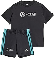 adidas Unisex Baby Mercedes - AMG Petronas Formula 1 Team T-Shirt Set, Black/White, 2T