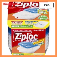 Ziploc Container Set - Thin Rice Storage Containers (5-Piece) & Rectangular Containers (2-Pack, 820m