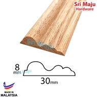 MAJU 0043 Real Wood Molding Wall Frame Skirting Wainscoting Chair Rail Wall Trim Kumai Bingkai Kayu Solid Spin Decor