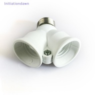 [Initiationdawn] Screw E27 LED Base Light Lamp Bulb Socket E27 to 2-E27 Splitter Adapter lamp holder