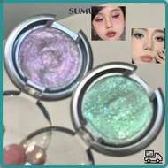 SUMU Monochrome Eyeshadow Palette, Lasting Discoloration Diamond Glitter Glitter Highlighter,  Water