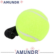 AMUNDR Tennis Training Ball, Adjustable Rope Tether Ball Rebound Ball, Tennis Elastic String Yellow 