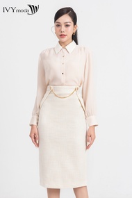 Chân váy 2 khuy phối dây IVY moda 31M8547