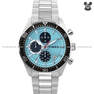 TIMEX TW2Y62200 Men's Analog Watch RIDGEFIELD Chronograph Quartz 42mm SS Bracelet Ice Blue Dial *Ori