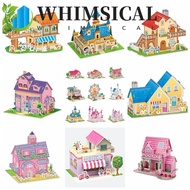 WHIMSICAL 3D Castle Airplane Assembly Model, Building Model 3d Puzzles, Cartoon Cardboard Handmade A