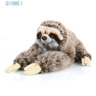 QINMEI Stuffed Sloth Toy 35cm Lifelike Cute Kids Toy Cuddly Birthday Soft Plush Sloth