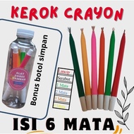 MATA CARVED CRAYON STROKE/CRYING TOOL CONTAINS 6 EYES + BONUS STORAGE BOTTLE AND NAME STICKER Crayon