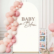 123pcs-Teddy Bear Theme Balloon Arch Kit Light Blue, Beige, Brown, Tan And Cream Balloon Flower Crow