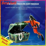 Fish Tank Undersea Treasure Chest Diver Live-Action Aerating Aquarium Ornaments