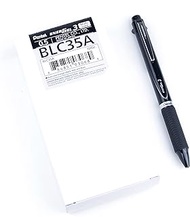 Pentel EnerGel 3 Multi-Function, 3-Ink Gel Pen, (0.5mm) Fine Line, Black Barrel - BLC35A