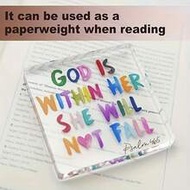 2D Flat, Inspirational Acrylic Plaque With Bible Verse Psalm 46:10 "God Is Within Her, She Will Not 
