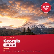 Georgia Travel eSIM 10GB-20GB 30 Days Prepaid Data SIM