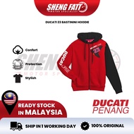 DUCATI HOODED DUAL BASTIANINI 23 Riding Hoodie Baju Motor Cotton Shirt Ducati Official Merchandise