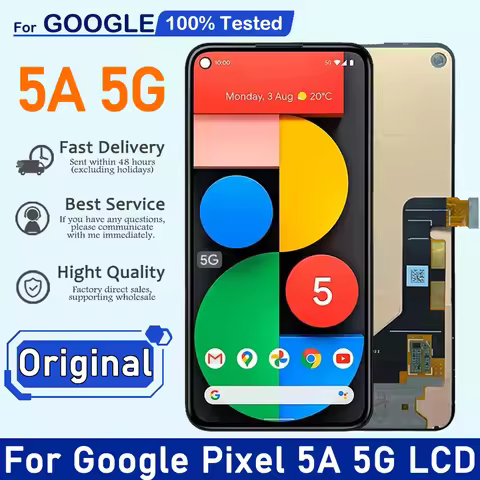 6.34" For Google Pixel 5A 5G LCD Display Touch Digitizer Screen Replacement For Google Pixel 5A LCD 