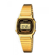 Casio นาฬิกาสำหรับผู้หญิง LA670WGA-1DF สายสแตนเลสสีทอง (ประกัน cmg)