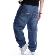 Men's Hip-Hop Jeans Men's trendy Loose Embroidered trousers Plus Size hip-hop Skateboard pants