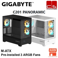 GIGABYTE C201 PANORAMIC (BLACK / ICE) PC CASE MID TOWER M-ATX PC CASE