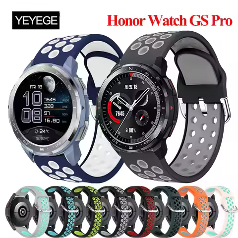 22mm Bracelet Strap For Honor Watch GS Pro Silicone Fashion Wrist Band For Honor watch GS 3 GS Pro C