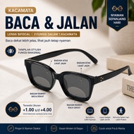 MATA Fashion READING & WALKING Glasses +1.00 to +4.00 Fashion Reading Glasses Double Lens Plus Unise