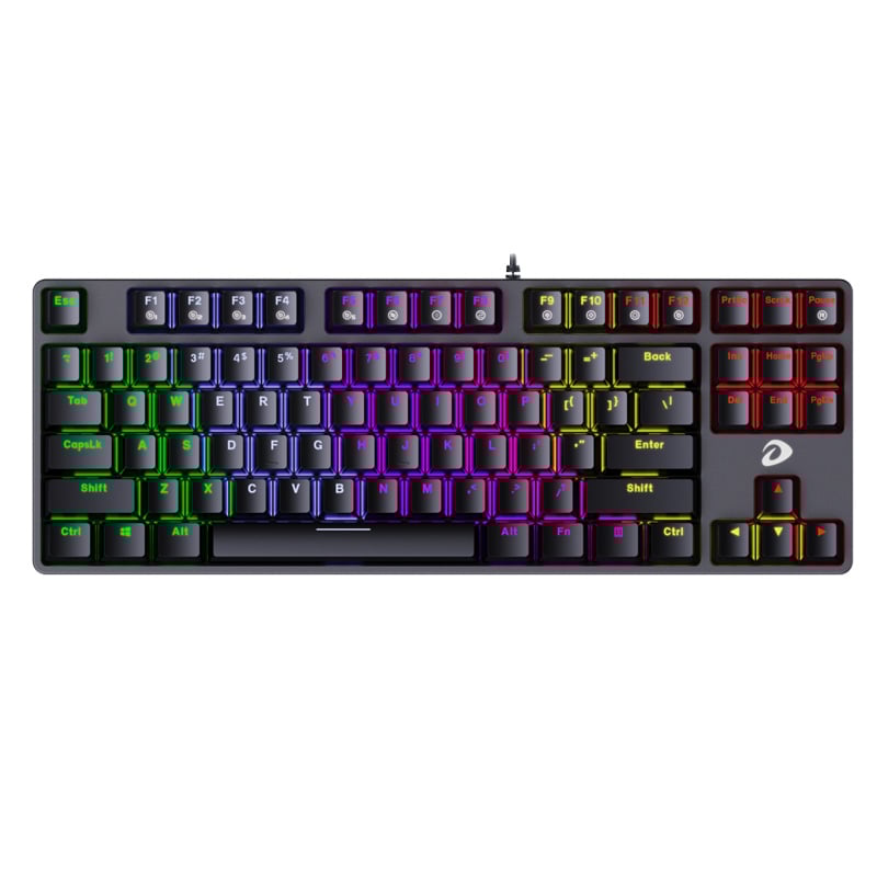 Bàn phím Gaming DareU EK87- Black Multi-LED Brown Switch