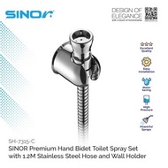 SINOR SH-7315-C PREMIUM BATHROOM HAND BIDET TOILET SPRAY SET WITH 1.2M STAINLESS STEEL HOSE AND WALL