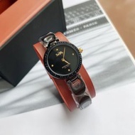 COACH蔻馳手錶 新品PARK系列石英錶 時尚簡約石英錶 黑色鋼帶錶 14503564 手鐲手錶 鑲鑽防水手錶 小直徑手錶女 精美百搭休閒腕錶