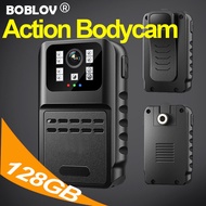 BOBLOV 880A Body Action Mini Camera HD 1080P 128GB 131 °มุม 1050Mah 5H การบันทึก Night Vision Sport เครื่องบันทึกเสียงวิดีโอกันน้ำ BodyCam Camera กล้องตำรวจที่สวมใส่ได้ รถจักรยานยนต์ Motorcycle Dash Cam For Vlogging