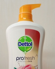 沐浴露 950g  (清爽保濕) Dettol 滴露 body wash 水潤蜜桃 Profresh 沐浴液 (全新未開) 💢有刊登緊=仍有貨✅只在荃灣交收, 🔎如約交收,請見內文有述👀🙏
