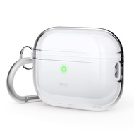 [elago] AirPods Pro 2 Compatible Case with Carabiner Shockproof Clear Case Transparent Cover AirPods