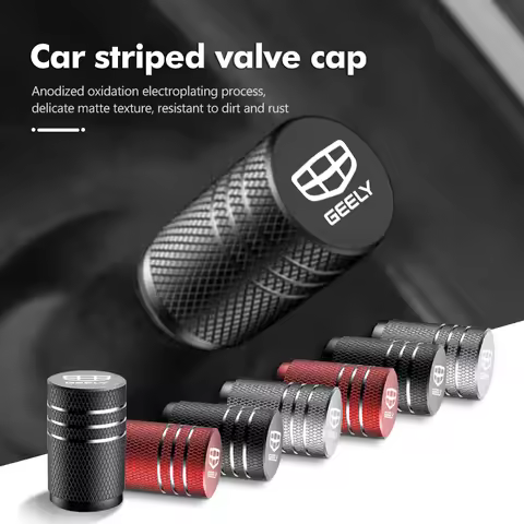 For Geely 4pcs Car Wheel Tire Air Valve Cap Stem Dustproof Cap Cover Manjaro Coolray gx3 Geometry C 