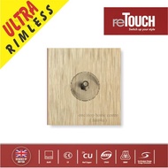 ReTouch ULTRA RIMLESS 1 Gang Astro Outlet (Textured Gold / M052G)