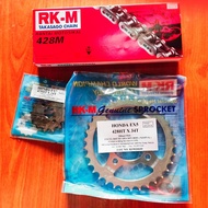 (HONDA EX5) RKM SPROCKET SET 428 14t-34t 100% ORIGIN