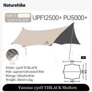Naturehike Tarp Titanium Vinyl (YunXiao) Canopy Upgrade เสาอลูมิเนียม ฟรายชีท ทาร์ป พร้อมอุปกรณ์ครบ