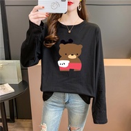 Baju T Shirt Perempuan Lengan Panjang Summer Korean T-shirt  Long Sleeve Blouse Clothes