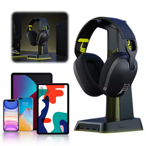 Wireless Gaming Headset 2.4GHz/BT 5.3/Wired Over Ear Headphones with Noise Canceling Microphone for 