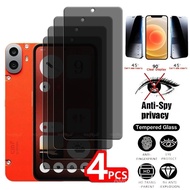 4Pcs For Nothing CMF Phone 1 Glass Nothing CMF Phone 1 Glass 9H HD Anti-Spy Privacy Screen Protector